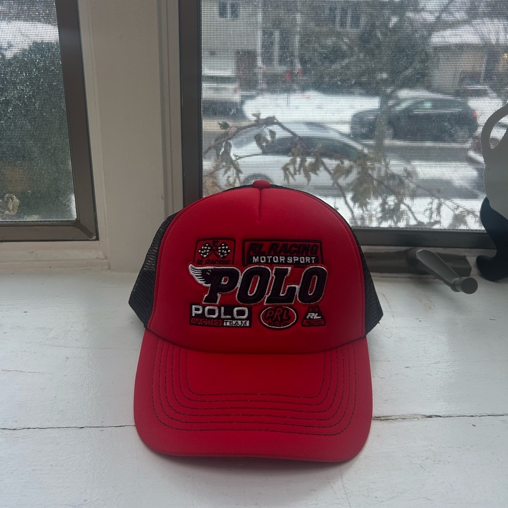 Polo by Ralph Lauren Red Racing Cap - Picture 1 of 8